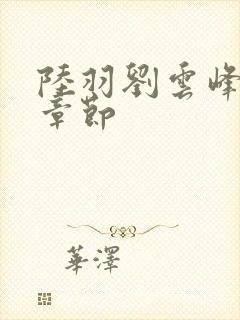 陆羽刘云峰最新章节