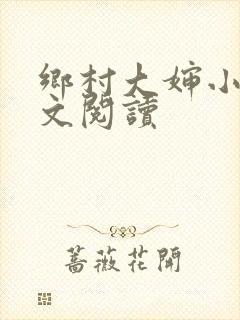 乡村大婶小说全文阅读