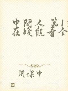 中间人 第1季在线观看全集免费播放