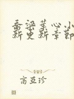 乔梁叶心小说最新更新章节免费阅读