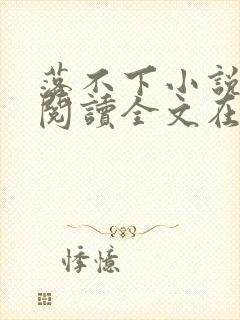 落不下小说免费阅读全文在线封面