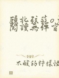 顾北弦苏o免费阅读无弹窗笔趣阁