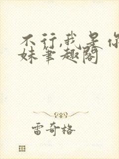 不行,我是你妹妹笔趣阁