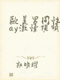 欧美男同性恋gay激情视频