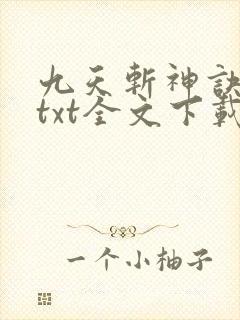 九天斩神诀林辰txt全文下载