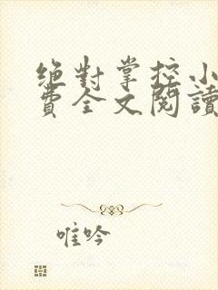 绝对掌控小说免费全文阅读笔趣阁