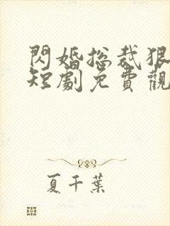 闪婚总裁狠狠宠短剧免费观看全集