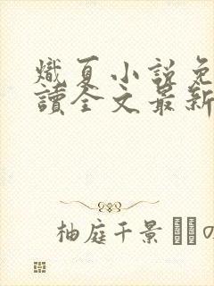 炽夏小说免费阅读全文最新章节