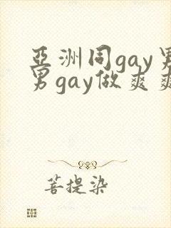 亚洲同gay男男gay做爽爽的视频