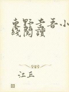 东野圭吾小说在线阅读