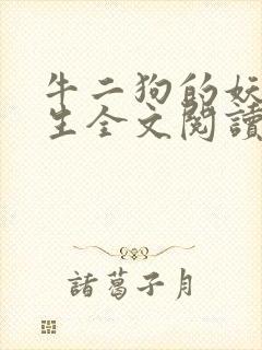 牛二狗的妖孽人生全文阅读下载封面