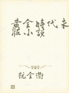 黄金时代未删减版小说封面