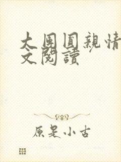 大团圆亲情会全文阅读