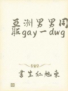亚洲男男同性恋版gay一dwg封面