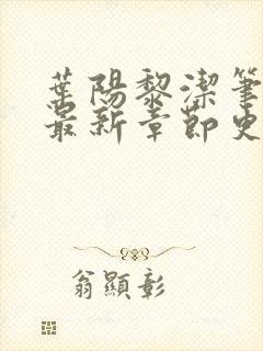 叶阳黎洁笔趣阁最新章节更新