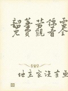 韶华若锦电视剧免费观看全集在线播放番外