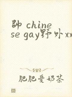 帅 chinese gay野外xx