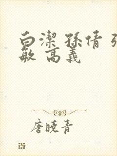 白洁 孙倩 张敏 高义封面