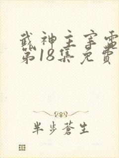武神主宰电视剧第18集免费观看