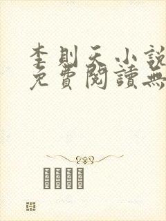 李则天小说全文免费阅读无弹窗封面