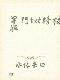 星门txt精校版
