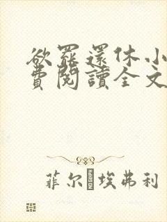 欲罢还休小说免费阅读全文