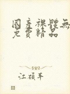 国产裸体无遮挡免费精品