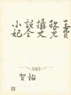 小说摄政王的冷妃全文免费阅读封面