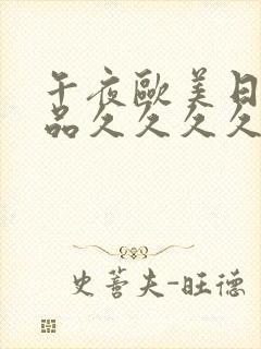 午夜欧美日韩精品久久久久久