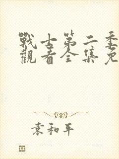 战士第二季在线观看全集免费播放