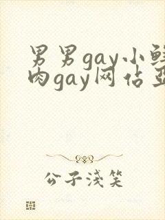 男男gay小鲜肉gay网站亚洲