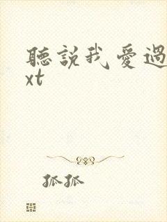听说我爱过你txt封面