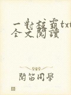 一对校霸txt全文阅读