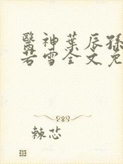 医神叶辰孙怡夏若雪全文免费阅读