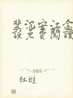 裴沉安江念意小说免费阅读最新章节封面