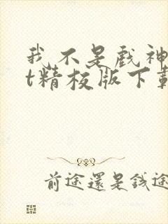 我不是戏神txt精校版下载