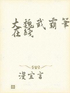 大魏武霸笔趣阁在线