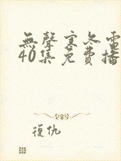 无声寒冬电视剧40集免费播放