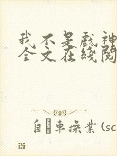 我不是戏神小说全文在线阅读