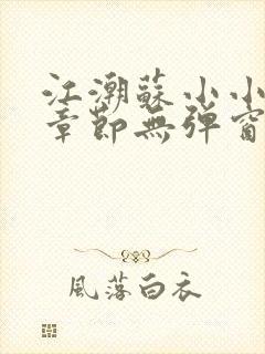 江潮苏小小最新章节无弹窗笔趣阁