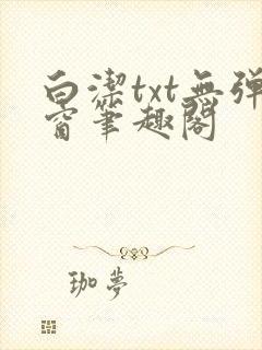 白洁txt无弹窗笔趣阁