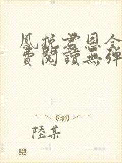 凤挽君恩全文免费阅读无弹窗封面