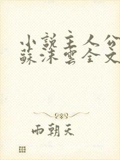 小说主人公杨东苏沫云全文阅读