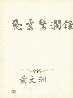 飞云惊澜录