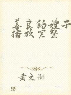 善良的嫂子高清播放完整