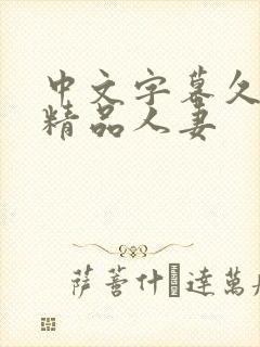 中文字幕久久久精品人妻