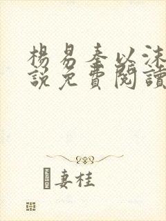 杨易秦以沫的小说免费阅读无弹窗封面