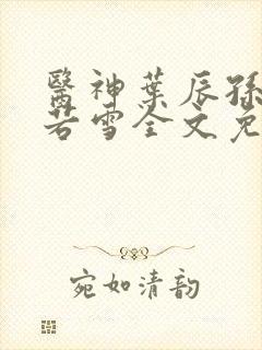 医神叶辰孙怡夏若雪全文免费阅读