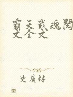 霸天武魂阅读全文全文