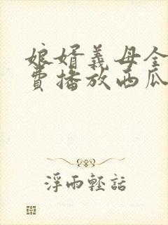 娘婿义母全集免费播放西瓜